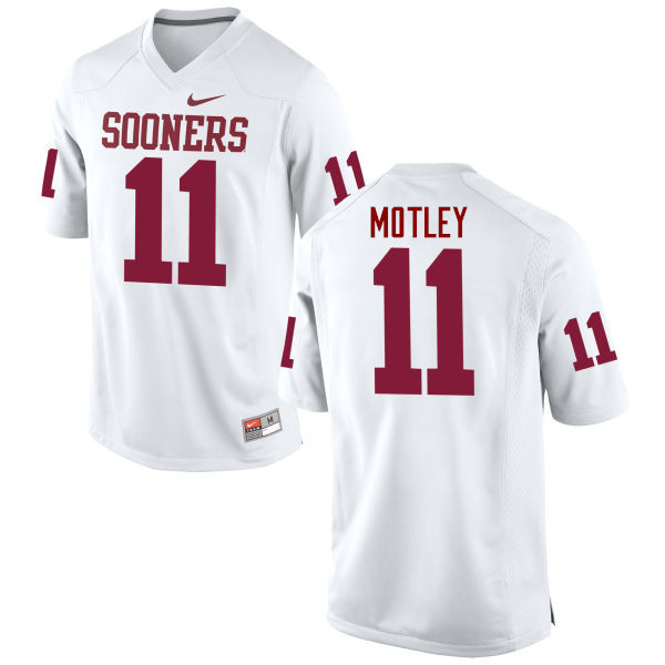 Men Oklahoma Sooners #11 Parnell Motley College Football Jerseys Game-White